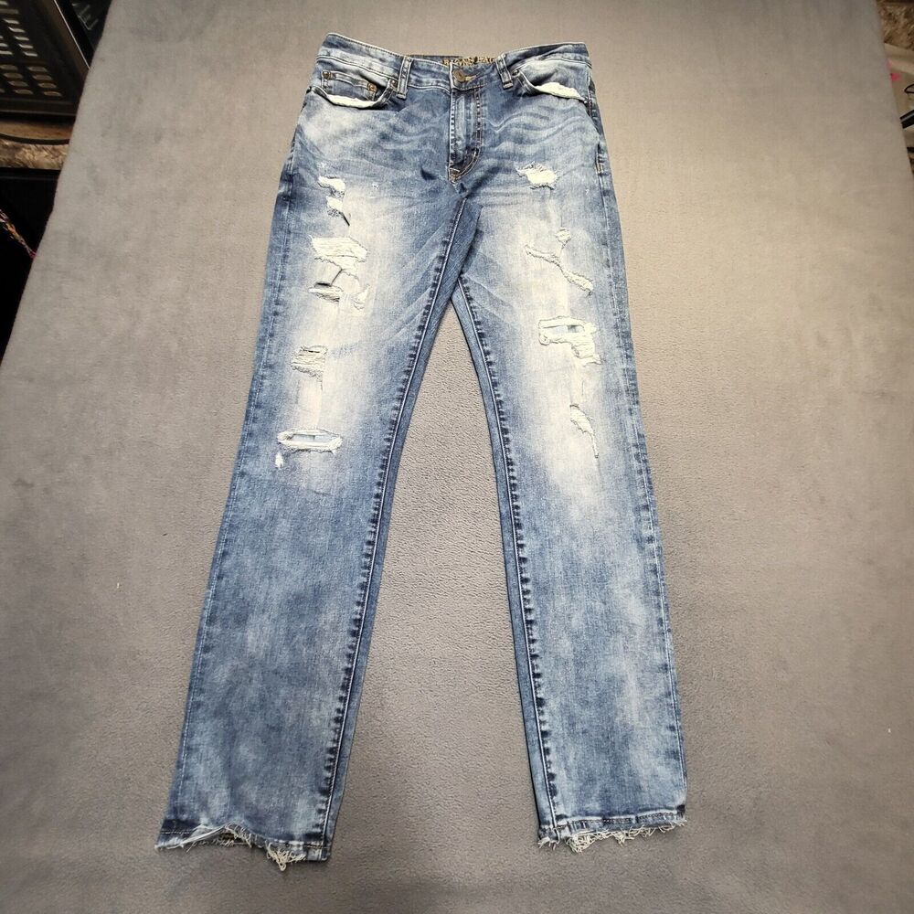 American Eagle Jeans Mens 31x30 Blue Slim Straight Stretch Distressed Denim